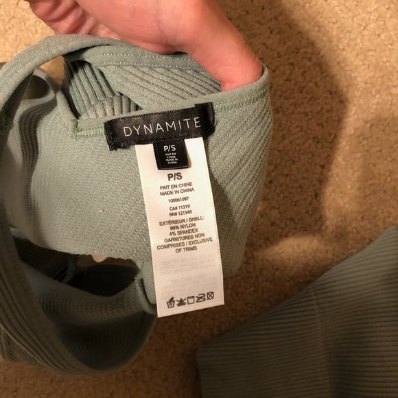 Dynamite Turquoise Bra Top and Legging Set - Picture 8 of 8